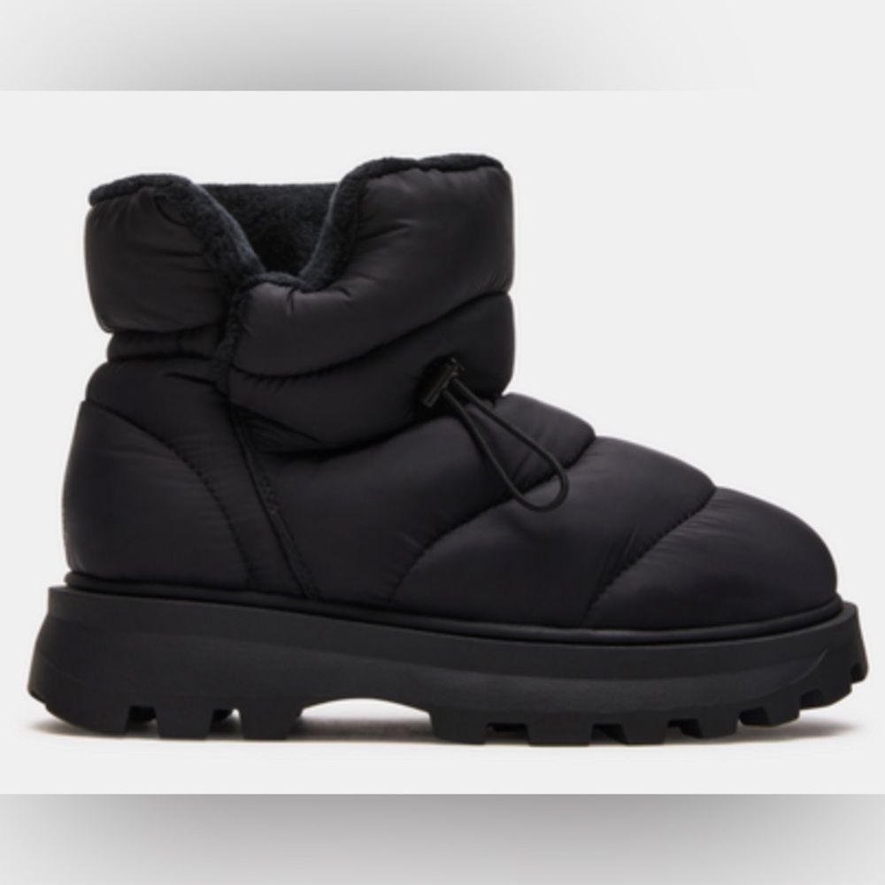 Steve Madden Black Puffer Ankle Boot